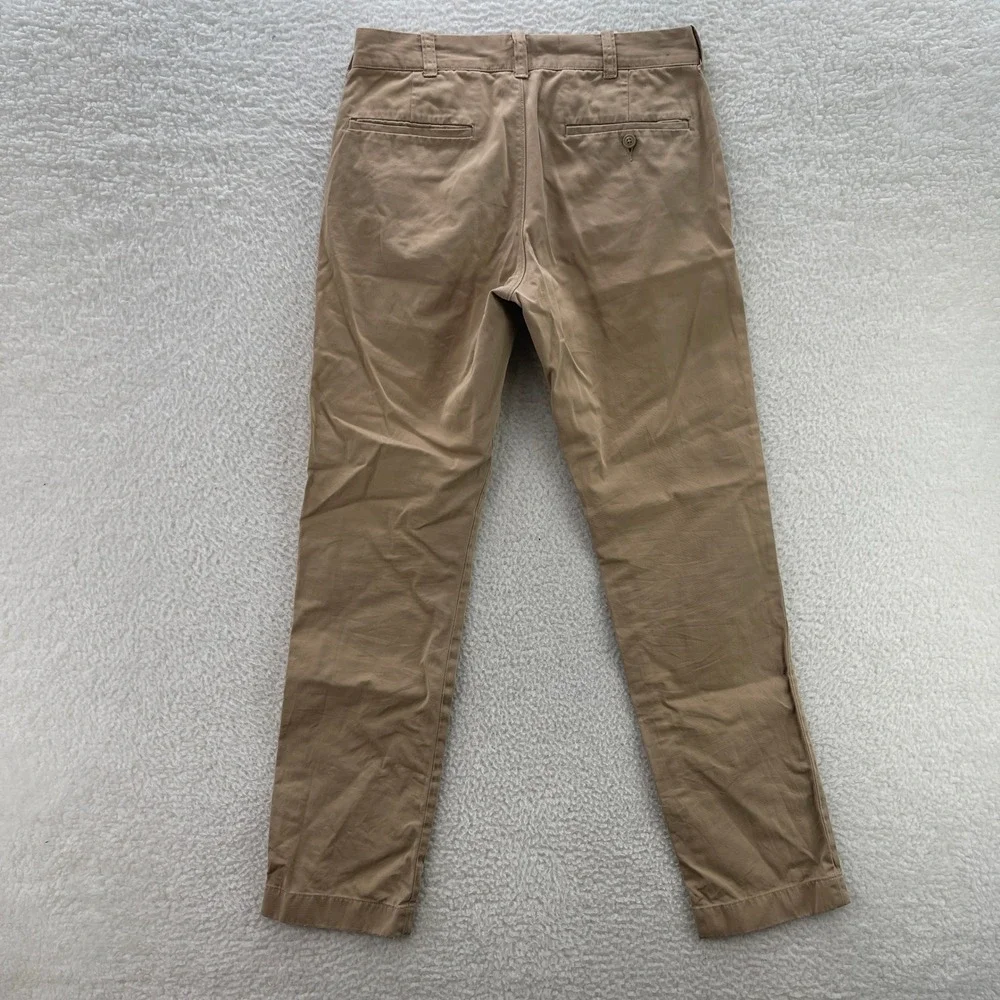 J Crew Chino Pants Mens 30x32 Beige The Stanton Straight Preppy Office Casual